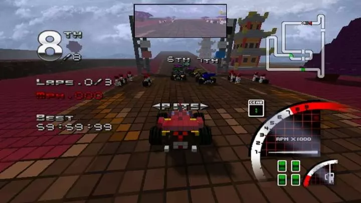 3D Pixel Racing - Wii