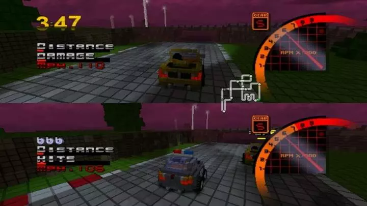3D Pixel Racing