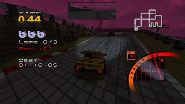 3D Pixel Racing