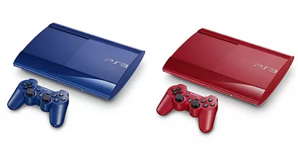 PlayStation 3 Super Slim (azul azurita y rojo granate) PlayStation 3 Super Slim (azul azurita y rojo granate)