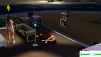 No estaba preparado: un personaje de Los Sims 4 muere de risa cuando su mujer anuncia estar embarazada